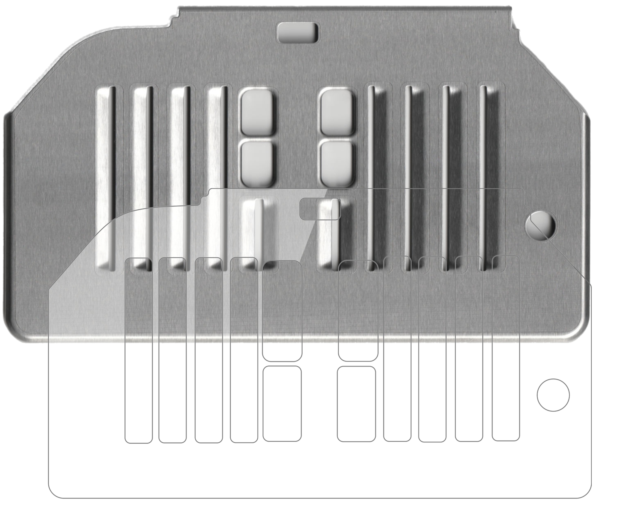 Schutzfolie für Siemens EQ.6 TE604509DE Series 400 Tropfblech Anti-Shock klar