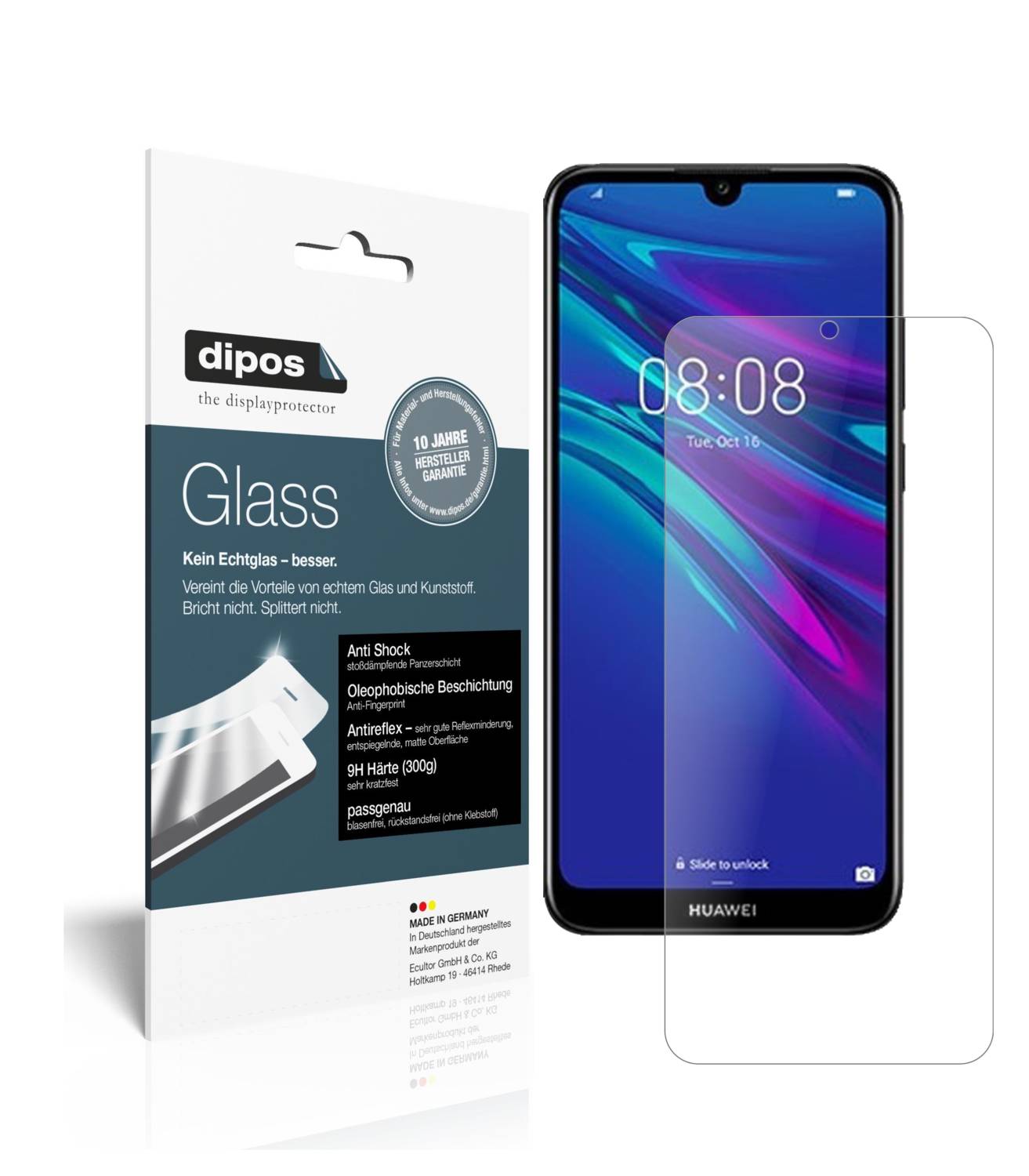 2x Huawei Y6 (2019) Protective Film Matte AntiShock 9H