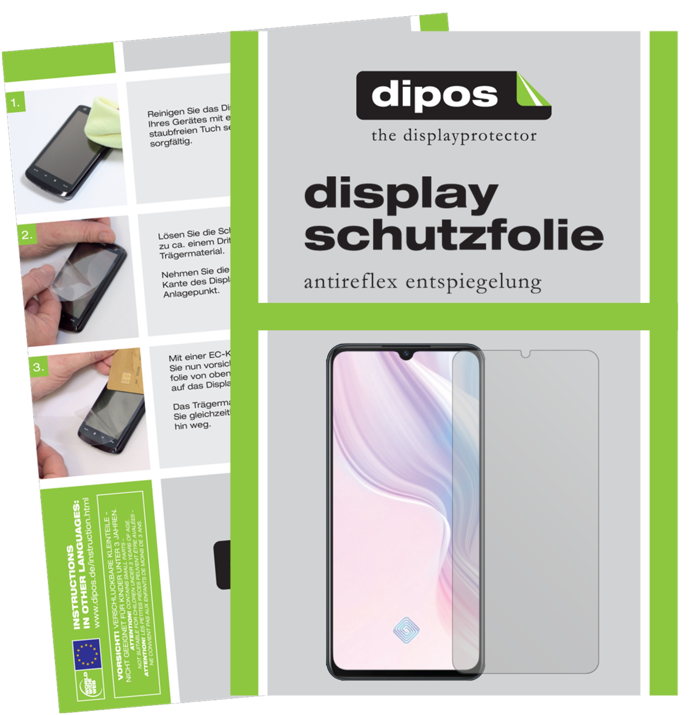 Schutzfolie für Vivo Y9s Display Folie matt Displayschutzfolie